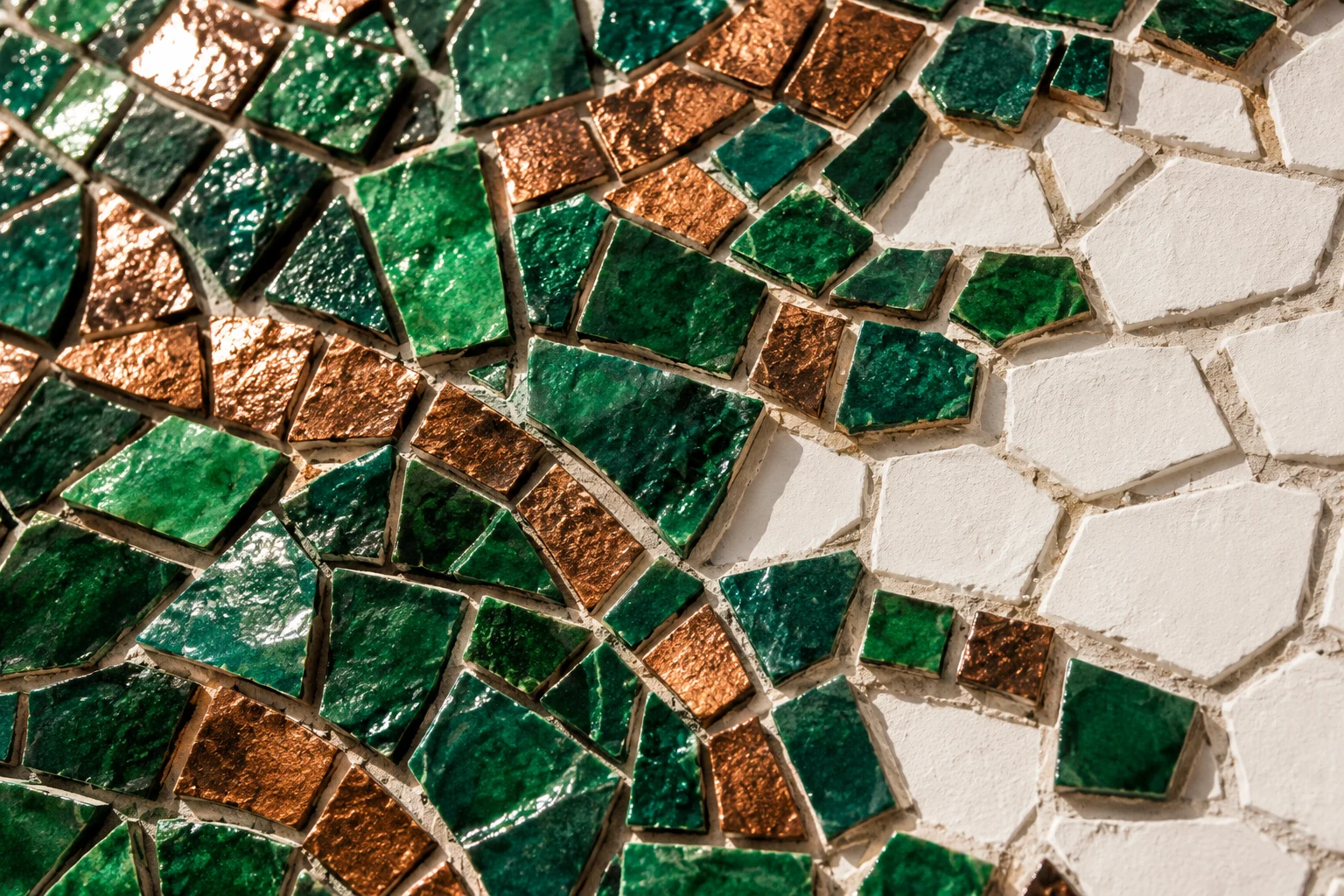 Mosaico abstracto con una agrupación de piezas diferenciada; ilustración IA, sin porcentajes, reparto exacto ni emisión real.